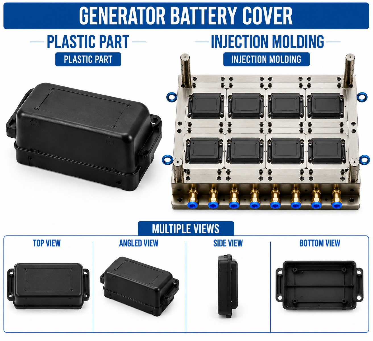 Generator Plastic Battery Cover Mould and Moulding Service